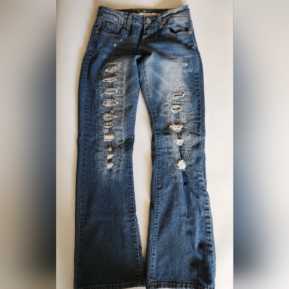 Premiere Denim by rue21 Denim - Premiere Distressed Flared Size 1 Jeans